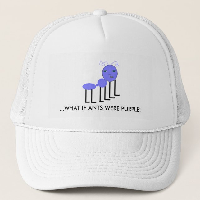 Lila Ameisenmütze Truckerkappe (Vorderseite)