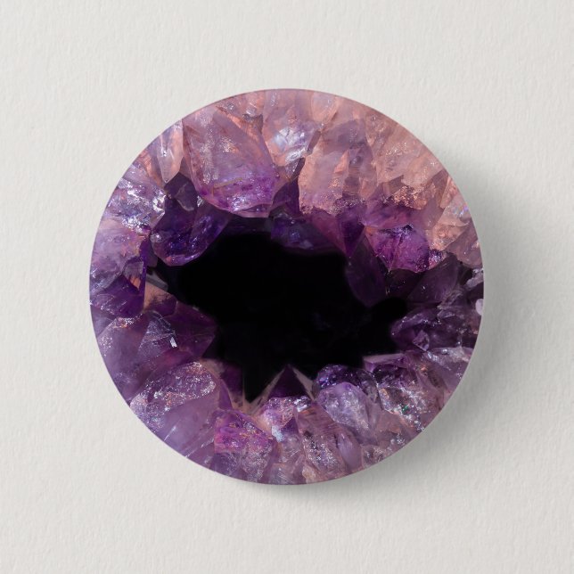 Lila Amethyst Button (Vorderseite)