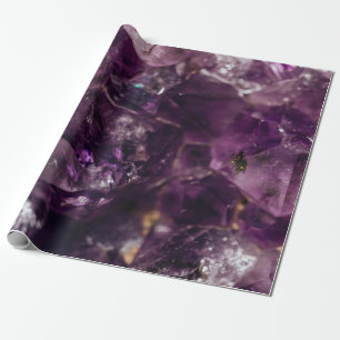 Lila Amethyst Crystal Quartz Energiepmuster Geschenkpapier