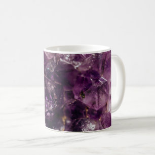 Lila Amethyst Crystal Quartz Energiepmuster Kaffeetasse