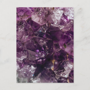 Lila Amethyst Crystal Quartz Energiepmuster Postkarte