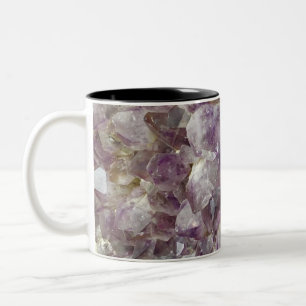 Lila Amethyst Crystal Stone Tasse