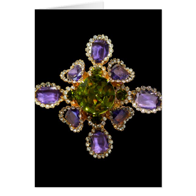 Lila Amethyst Diamonds Emeralds Schmuck (Vorne)