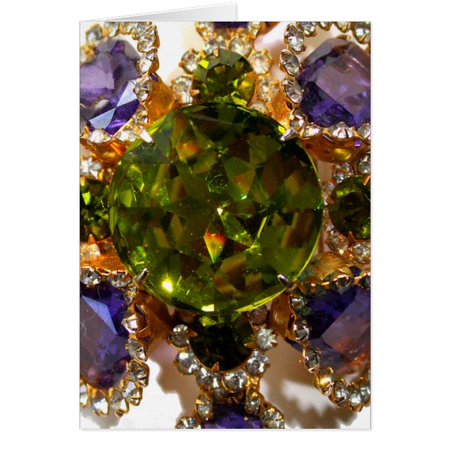 Lila Amethyst Diamonds Emeralds Schmuck (Vorne)