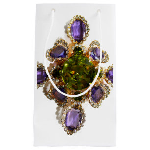 Lila Amethyst Diamonds Emeralds Schmuck Kleine Geschenktüte