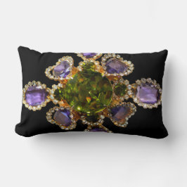 Lila Amethyst Diamonds Emeralds Schmuck Lendenkissen