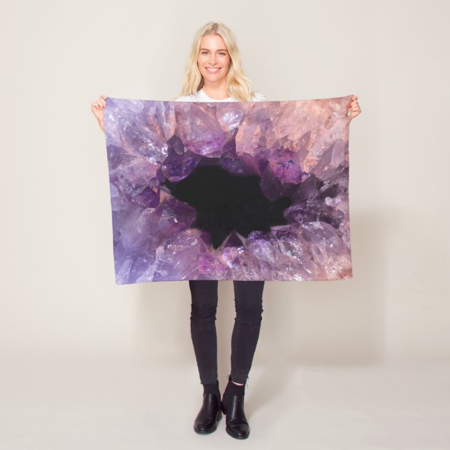 Lila Amethyst Fleecedecke (Beispiel)