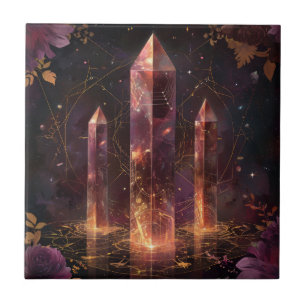 Lila Amethyst-Galaxie-Fantasie-Muster Fliese