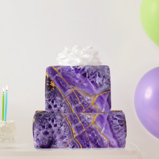 Lila Amethyst Geschenkpapier