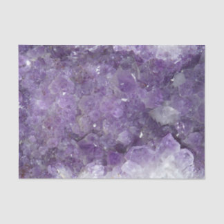 Lila Amethyst heilender Kristalledelstein Geode Seidenpapier