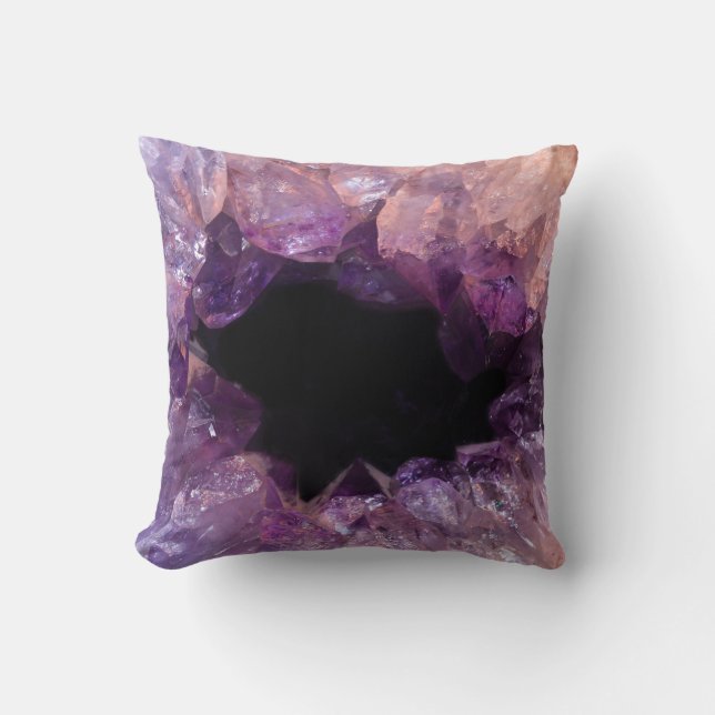 Lila Amethyst Kissen (Vorderseite)