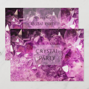 Lila Amethyst Kristall Party Einladung