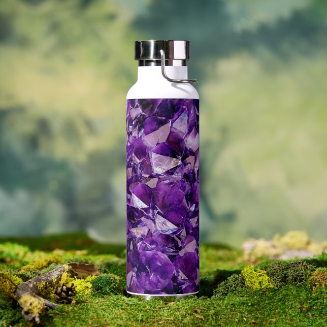 Lila Amethyst Kristallgeode Gemi Wasser Flasche (Außenbereich)