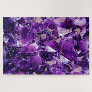 Lila Amethyst Kristallgras Experte Jigsaw Puzzle