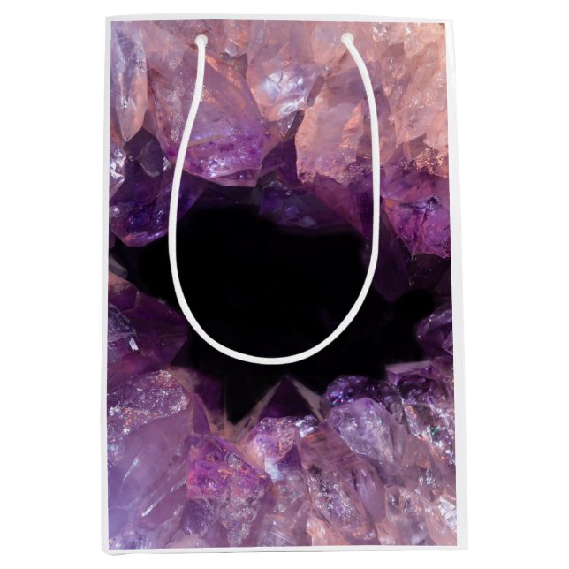 Lila Amethyst Mittlere Geschenktüte (Vorderseite)