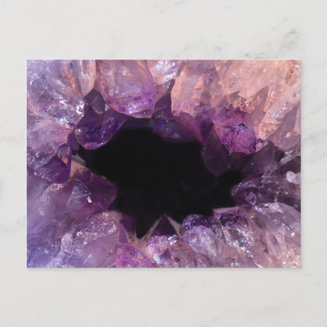 Lila Amethyst Postkarte (Vorderseite)
