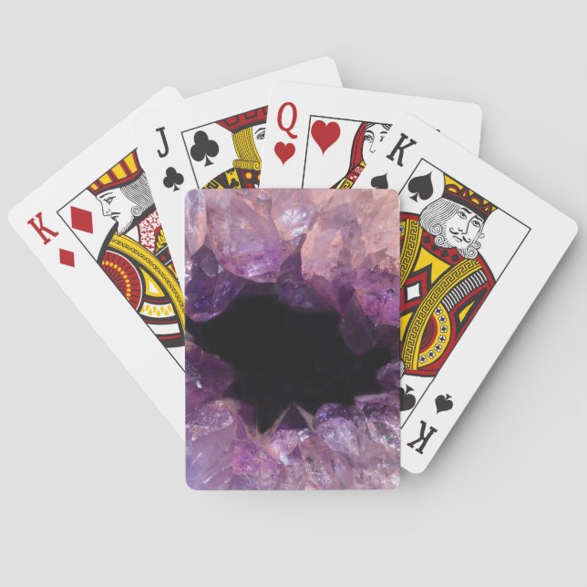 Lila Amethyst Spielkarten (Rückseite)