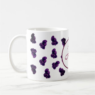 Lila Amethyst-Steine Muster Klassischer Becher Kaffeetasse