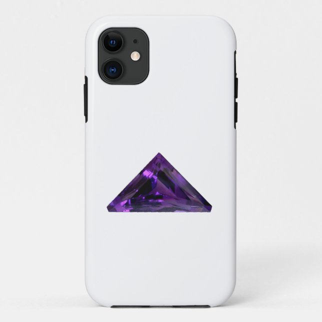 Lila Amethyst Triangle Gemstone Case-Mate iPhone Hülle (Rückseite)