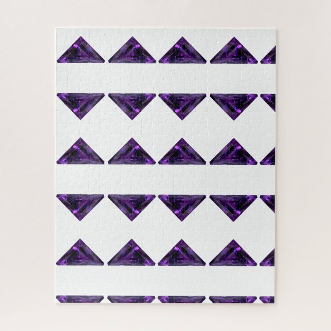 Lila Amethyst Triangle Gemstone Puzzle (Vertikal)