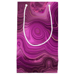 Lila Amethyst und Abstraktes Gold Kleine Geschenktüte