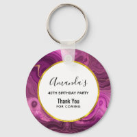 Lila Amethyst und Gold Agate Geburtstag Vielen Dan