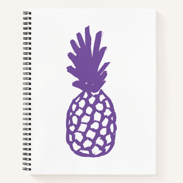Lila Ananas Notizbuch (Vorderseite)