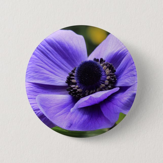 Lila Anemone Button (Vorderseite)