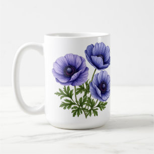 Lila Anemonenstrauß Kaffeetasse
