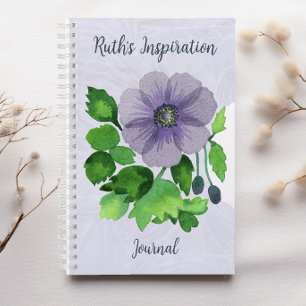 Lila Anenome Journal Notizbuch