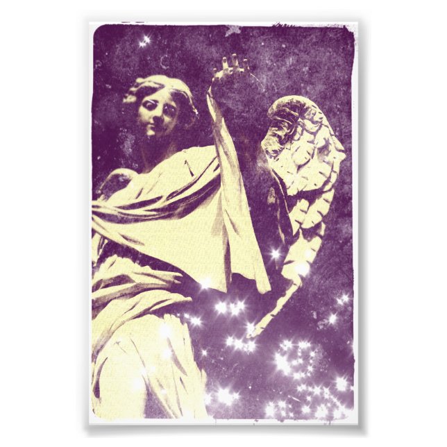 Lila Angel Fotodruck (Vorne)