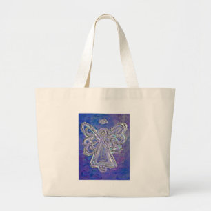 Lila Angel Tote Bag Jumbo Stoffbeutel