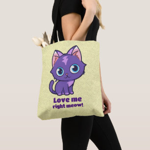 Lila Anime Cat Vector Art Yellow