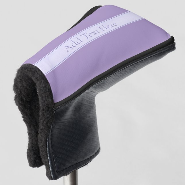 Lila, anpassbarer eleganter Leichtlavender Golf Headcover (3/4 Vorderseite)