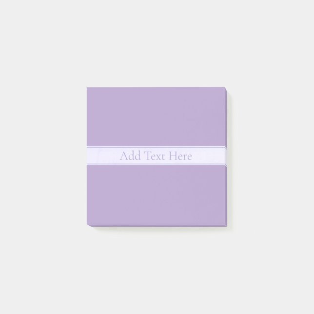 Lila, anpassbarer eleganter Leichtlavender Post-it Klebezettel (Vorderseite)