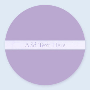 Lila, anpassbarer eleganter Leichtlavender Runder Aufkleber