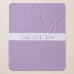 Lila, anpassbarer eleganter Leichtlavender Sherpadecke
