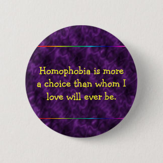 Lila Anti-homophobe Knopf Button