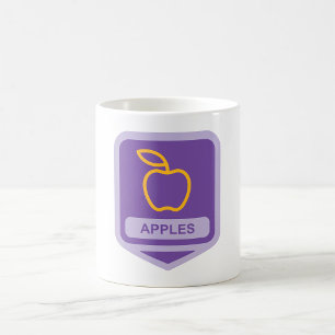 Lila Apple Abzeichen Design Fruit Lover Kaffeetasse