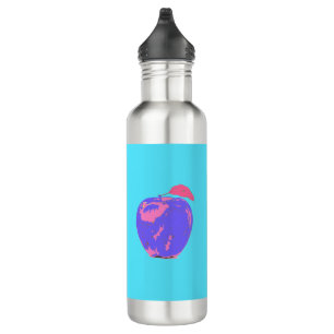 Lila Apple Pop Art Edelstahlflasche
