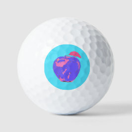 Lila Apple Pop Art Golfball
