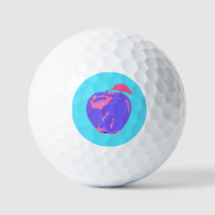 Lila Apple Pop Art Golfball