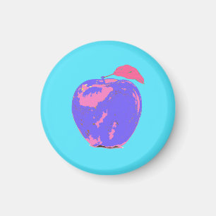 Lila Apple Pop Art Magnet