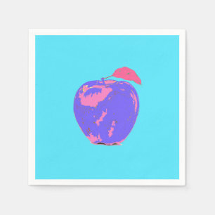 Lila Apple Pop Art Serviette