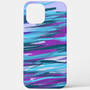 Lila, Aqua, Aquamarin und grün gestrichen Abstrakt Case-Mate iPhone Hülle