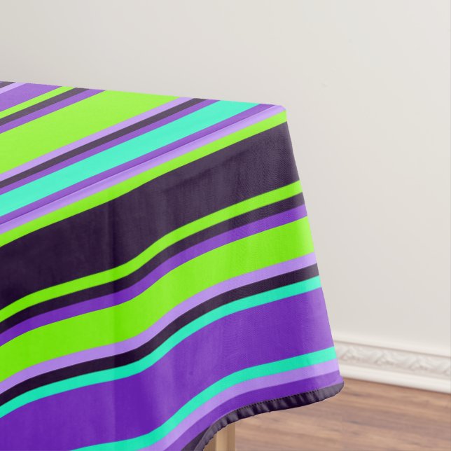 Lila, Aqua & Chartreuse Tablecloth Tischdecke (Beispiel)