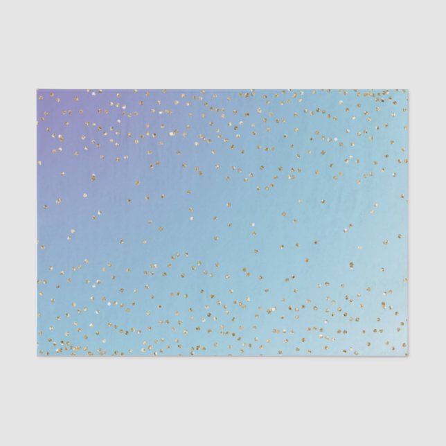 Lila Aqua Gold Sparkone Seidenpapier (Vorderseite)