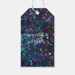 Lila Aqua Mermaid Sparkle Geschenkanhänger