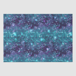 Lila Aqua Mermaid Sparkle Seidenpapier