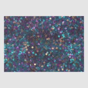 Lila Aqua Mermaid Sparkle Seidenpapier